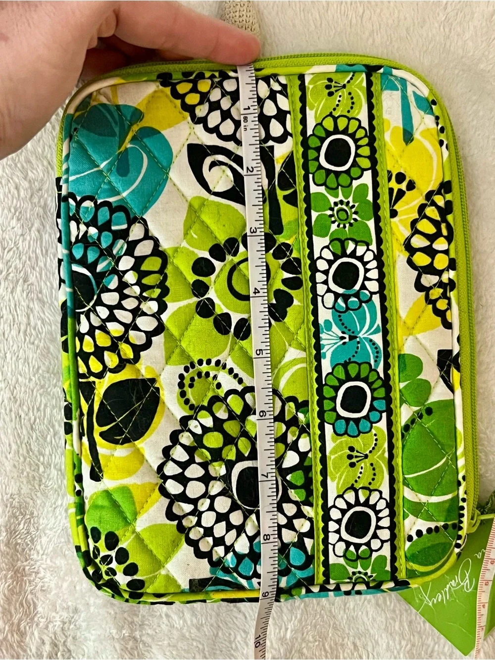 Vera Bradley Quilted E-Reader Sleeve in Lime’s Up Pattern